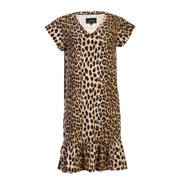 Liberté - Alma U-TShirt Frill Dress - Lux Leo x Neon Orange